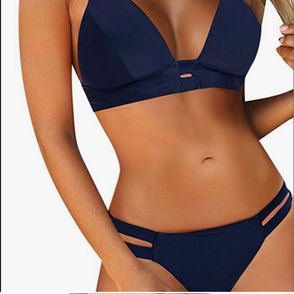 High-Waisted Double Strap Bikini - image 1